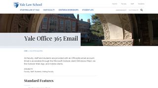 Yale Office 365 Email - Yale Law School