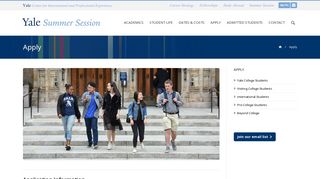 Apply | Yale Summer Session