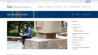 Yale Summer Online | Yale Summer Session