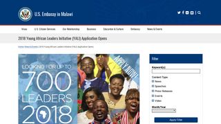 2018 Young African Leaders Initiative (YALI) Application Opens | U.S. ...