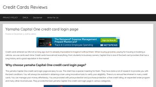 Yamaha Capital One credit card login page - Credit Cards Reviews