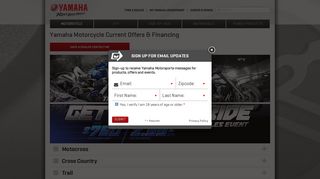 Yamaha Motorcycle Current Offers & Financing - Yamaha Motorsports