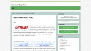 yamaha-motor.com/CardAccount Bill Pay and Login