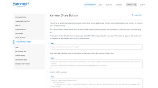 Yammer Share Button · Yammer Developer Site