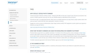 FAQ · Yammer Developer Site