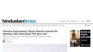 Yamuna Expressway: Penal interest waived for allottees who have ...