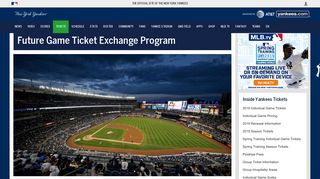 Future Game Ticket Exchange Program | New York Yankees - MLB.com