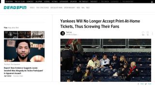 Yankees Will No Longer Accept Print-At-Home Tickets, Thus Screwing ...