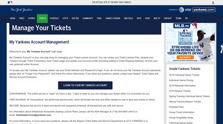 Manage Your Season Tickets - Info | New York Yankees - MLB.com