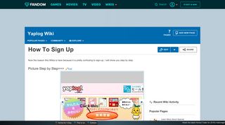 How To Sign Up | Yaplog Wiki | FANDOM powered by Wikia