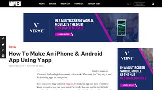 How To Make An iPhone & Android App Using Yapp – Adweek