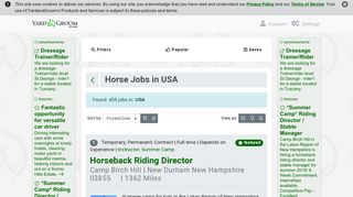 Horse Jobs in USA - January 2019 | YardandGroom