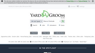 YardandGroom: World's #1 Horse Jobs Site For Equine Jobs