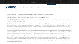 Yardi Beacon Shines as New Affordable Housing Software Option ...
