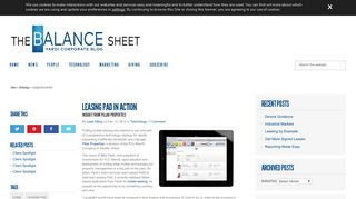 Leasing Pad in Action | The Balance Sheet - Yardi Corporate Blog