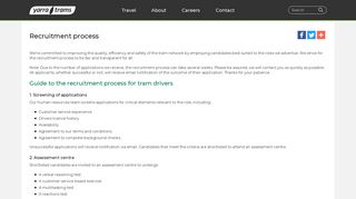 Recruitment process - Yarra Trams