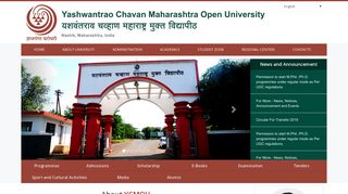 Welcome to Yashwantrao Chavan Maharashtra Open University