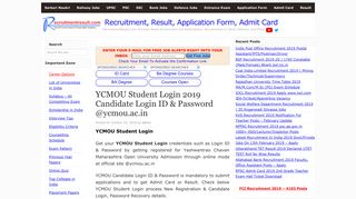 YCMOU Student Login 2019 Candidate Login ID & Password ...