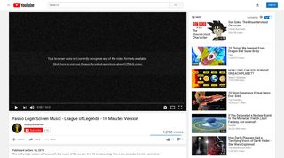 Yasuo Login Screen Music - League of Legends - 10 Minutes Version ...