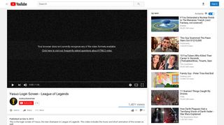 Yasuo Login Screen - League of Legends - YouTube