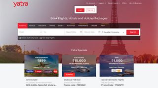 Yatra.com: Flight, Cheap Air Tickets , Hotels, Holiday, Trains Package ...