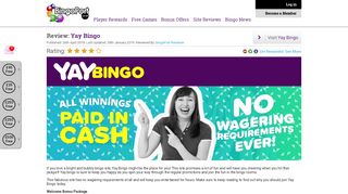Yay Bingo Review + Player Rewards | BingoPort