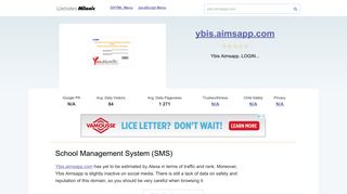 Ybis.aimsapp.com website. School Management System (SMS).