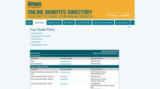 Health Plans - Airgas Online Benefits Directory