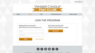 Sign-in - Yankee Candle Fan Club