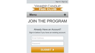 Join the Program - Yankee Candle Fan Club