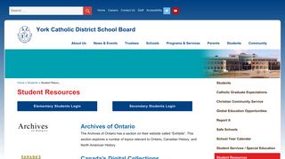 Student Resources – York Catholic District School Board