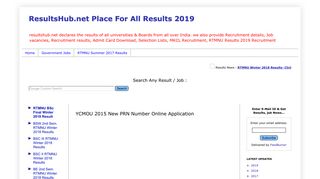 YCMOU 2015 New PRN Number Online Application - ResultsHub.Net