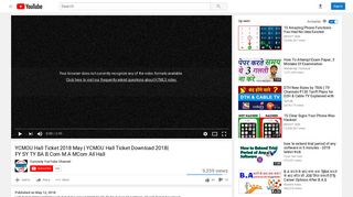 YCMOU Hall Ticket 2018 May | YCMOU Hall Ticket ... - YouTube