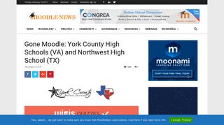 Gone Moodle: York County High Schools (VA) and Northwest High ...