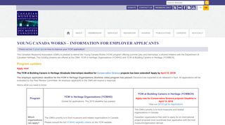 Canadian Museums Association - YCW for employers