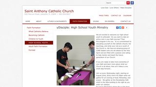 yDisciple: High School Youth Ministry - St. Anthony Catholic Church ...