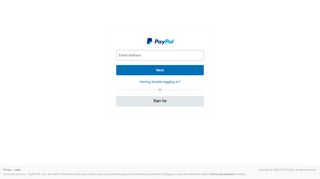 Log in to your PayPal account