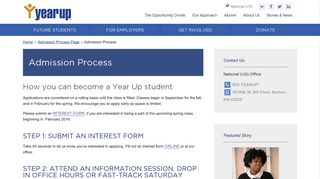 Admission Process | Year Up