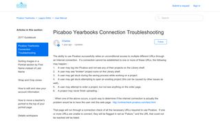 Picaboo Yearbooks Connection Troubleshooting – Picaboo Yearbooks