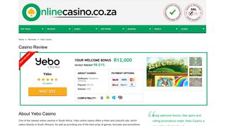 Yebo Casino Review, Bonus and Download for SA 2019
