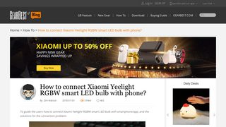 How to connect Xiaomi Yeelight RGBW smart LED bulb with phone ...