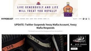 Twitter Suspends Yeezy Mafia Account | HYPEBEAST