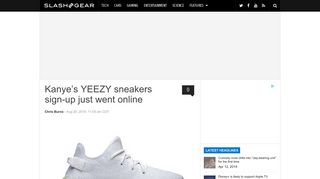 Kanye's YEEZY sneakers sign-up just went online - SlashGear