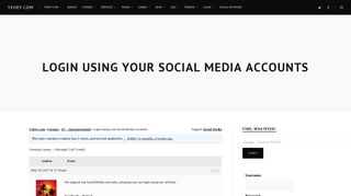 Yehey.com Login using your Social Media accounts
