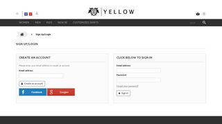 Login - YELLOW | The Most Innovative Clothing Brand in Bangladesh ...