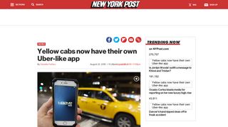 Yellow cabs now have their own Uber-like app - New York Post