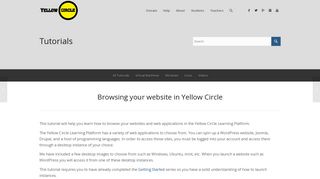 Browsing your website in Yellow Circle - Yellow Circle Learning Platform