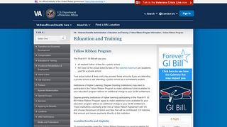 Yellow Ribbon Program - Education and Training