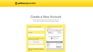 Sign up for your Yellow Pages United account