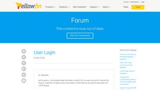 User Login | Yellowfin BI
